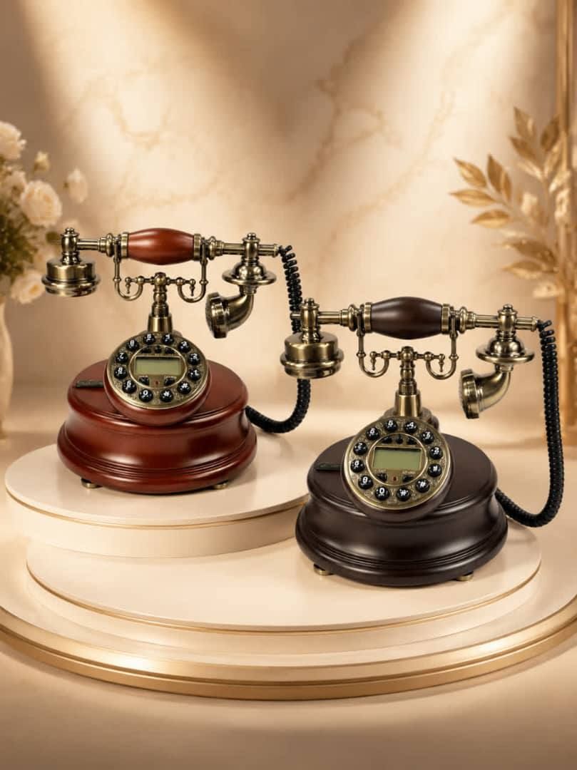 تلفن دکوری ارتمیس 1035 - تلفن کلاسیک آنتیک پایه گرد