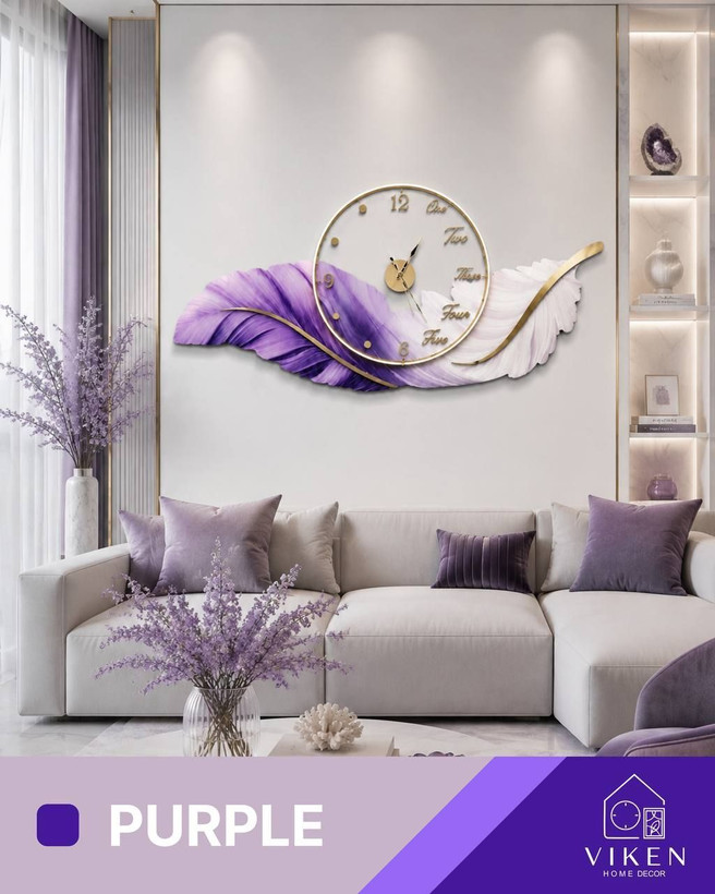 ساعت دیواری نئون دار طرح پر دیلینگ (ابعاد ۱۲۰ در ۵۵ سانتیمتر) به همراه ریموت کنترل